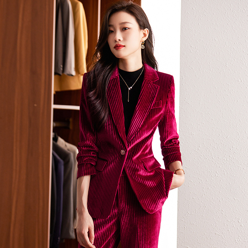 High End Women'S Formal Wear - Blazer en velours pour femme, pour