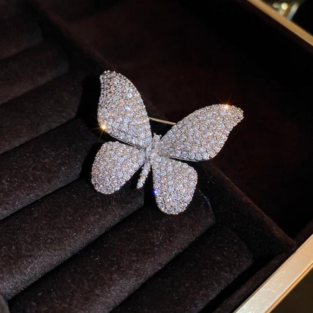 High End Women'S Formal Wear - Nouvelle broche papillon ultra brillante en