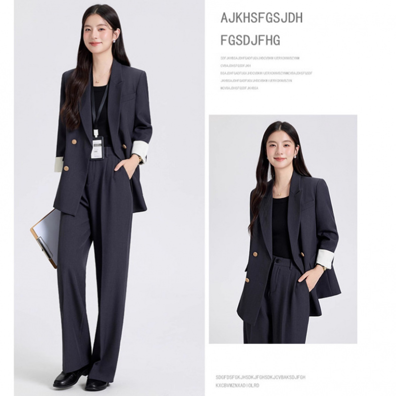 High End Women'S Formal Wear - Ensemble tailleur femme printemps-automne, tenue professionnelle