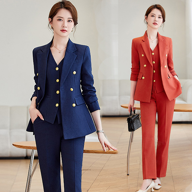 High End Women'S Formal Wear - Ensemble de costume bleu marine pour