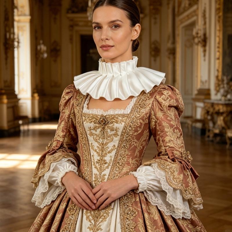 Victorian Women'S Formal Wear - Collier décoratif à volants détachable pour