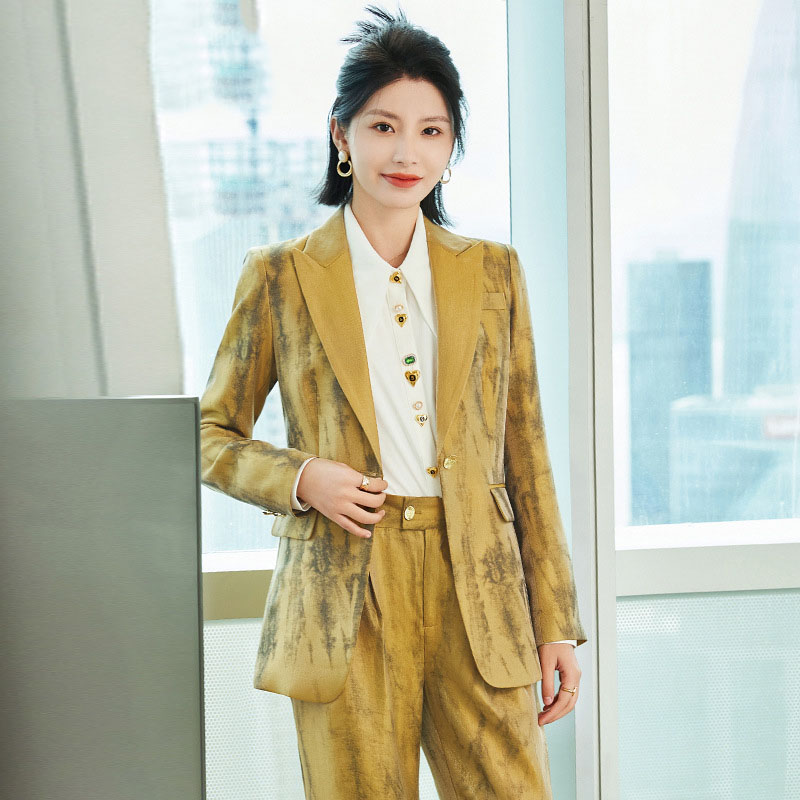 Pantalon formel noir doré pour - Women Formal Wear Blazer Set avis et prix