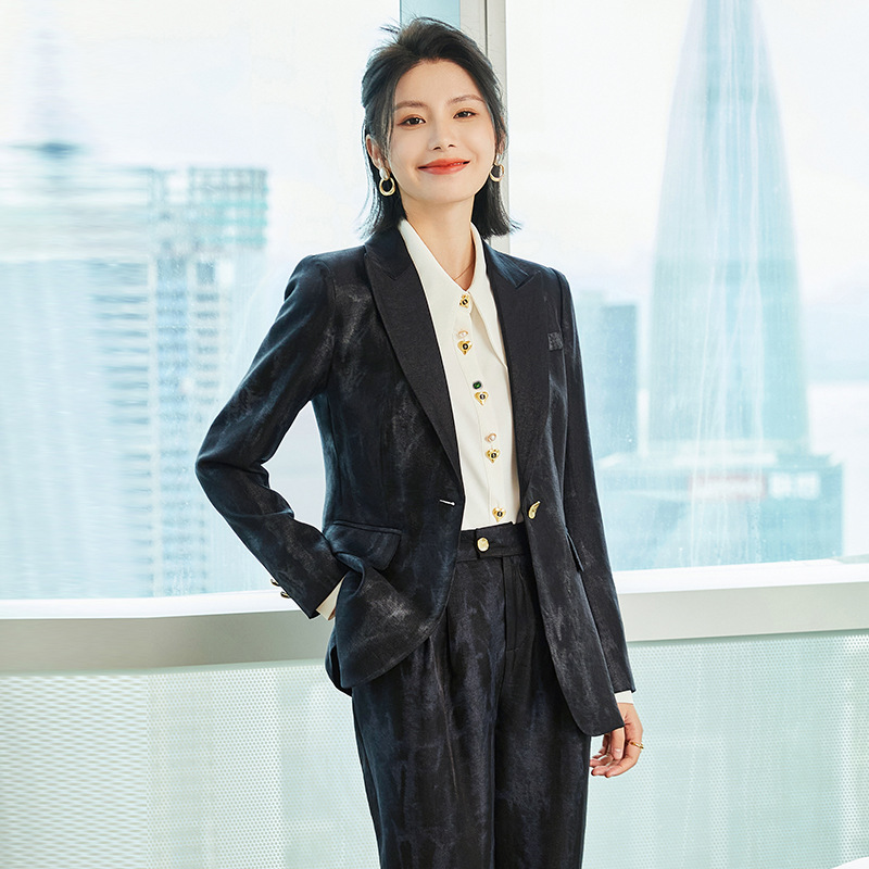 Pantalon formel noir doré pour - Women Formal Wear Blazer Set avis et prix