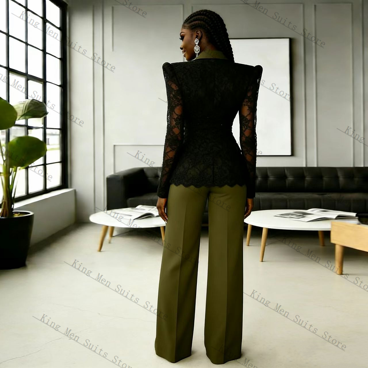 Ensemble tailleur femme vert e - Women Formal Wear Blazer Set avis et prix