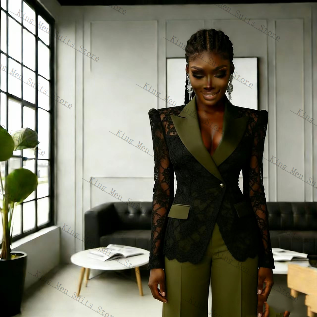Ensemble tailleur femme vert e - Women Formal Wear Blazer Set avis et prix