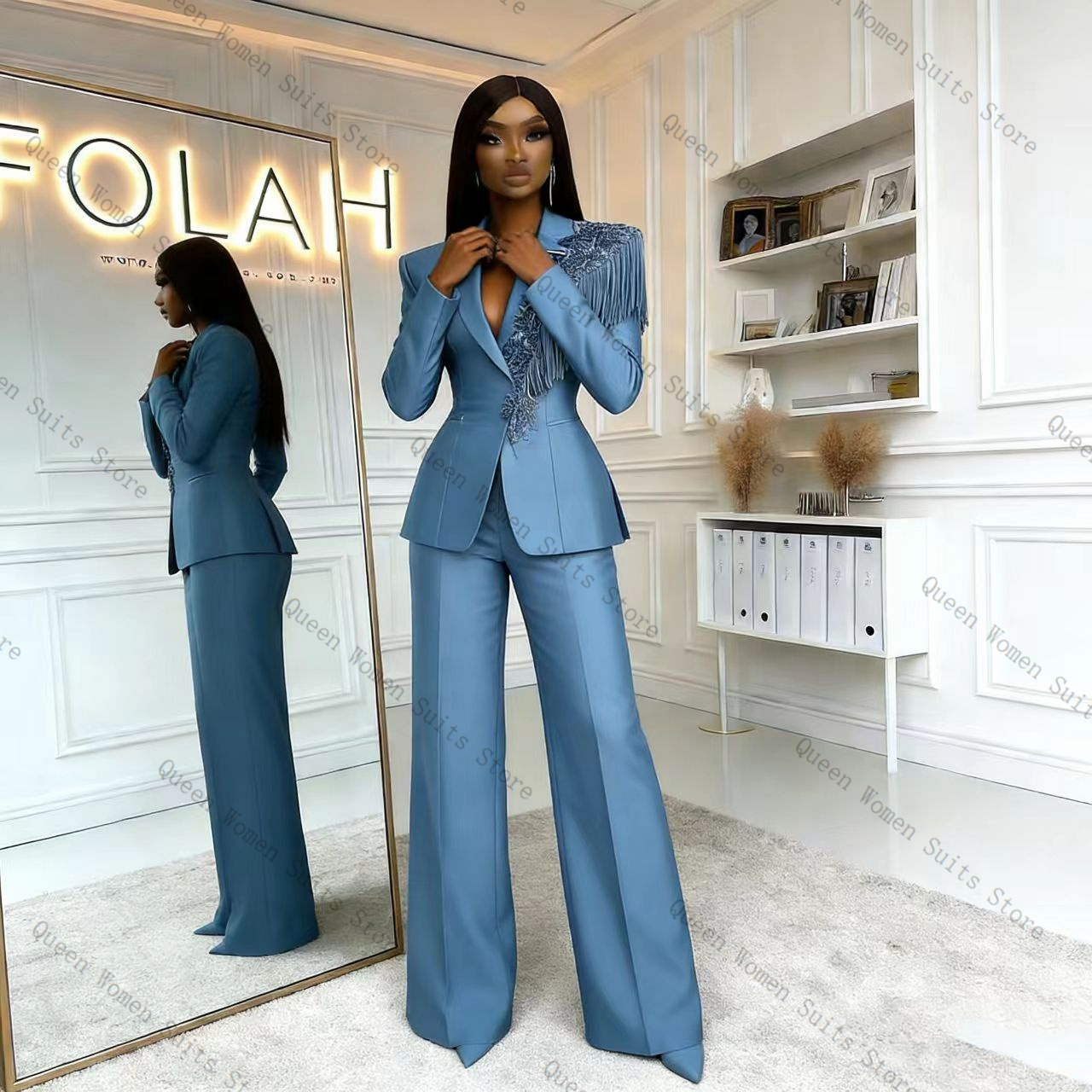 Ensemble pantalon de costume b - Women Formal Wear Blazer Set avis et prix