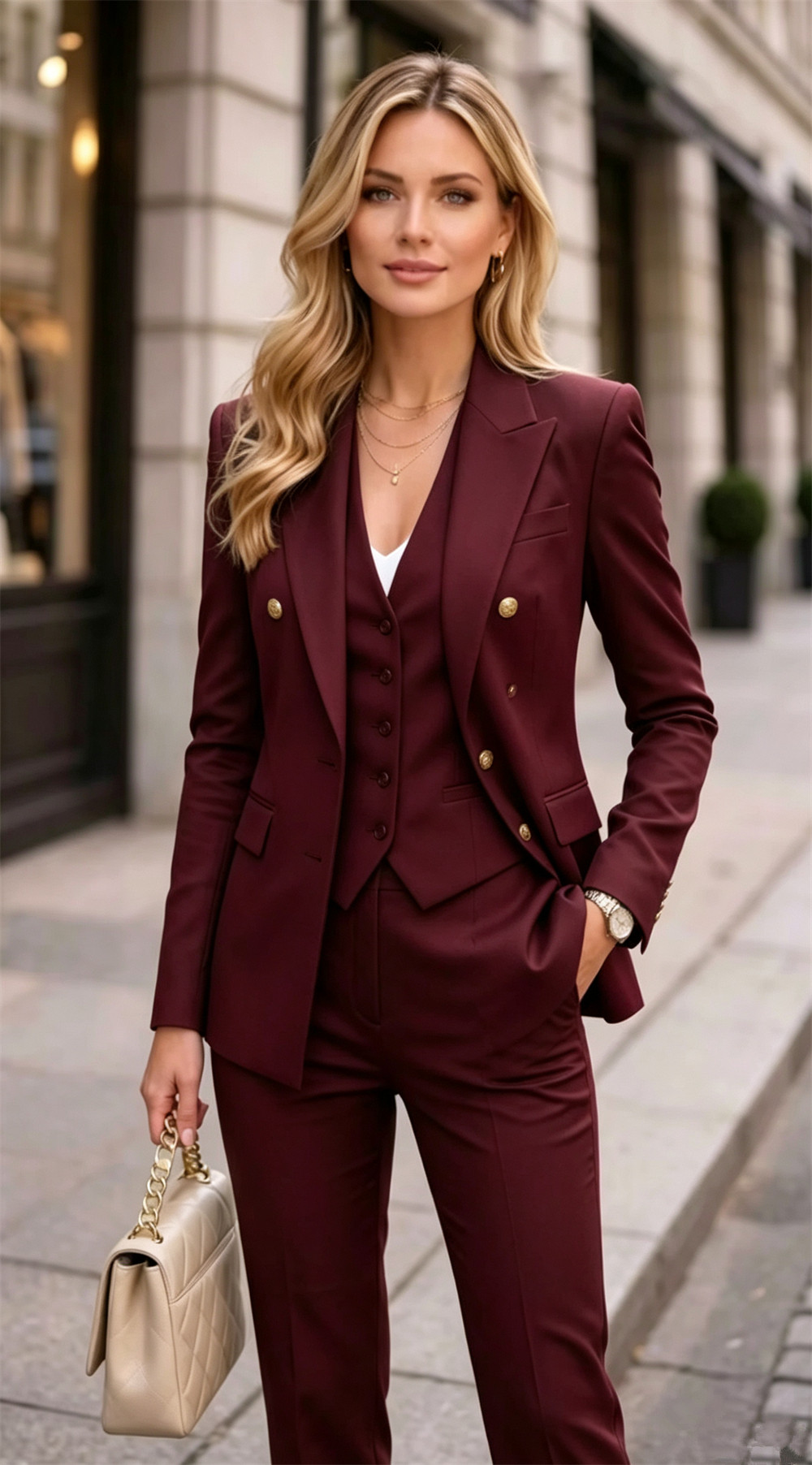 Ensemble tailleur 2 pièces pou - Blazer Set Women Formal avis et prix
