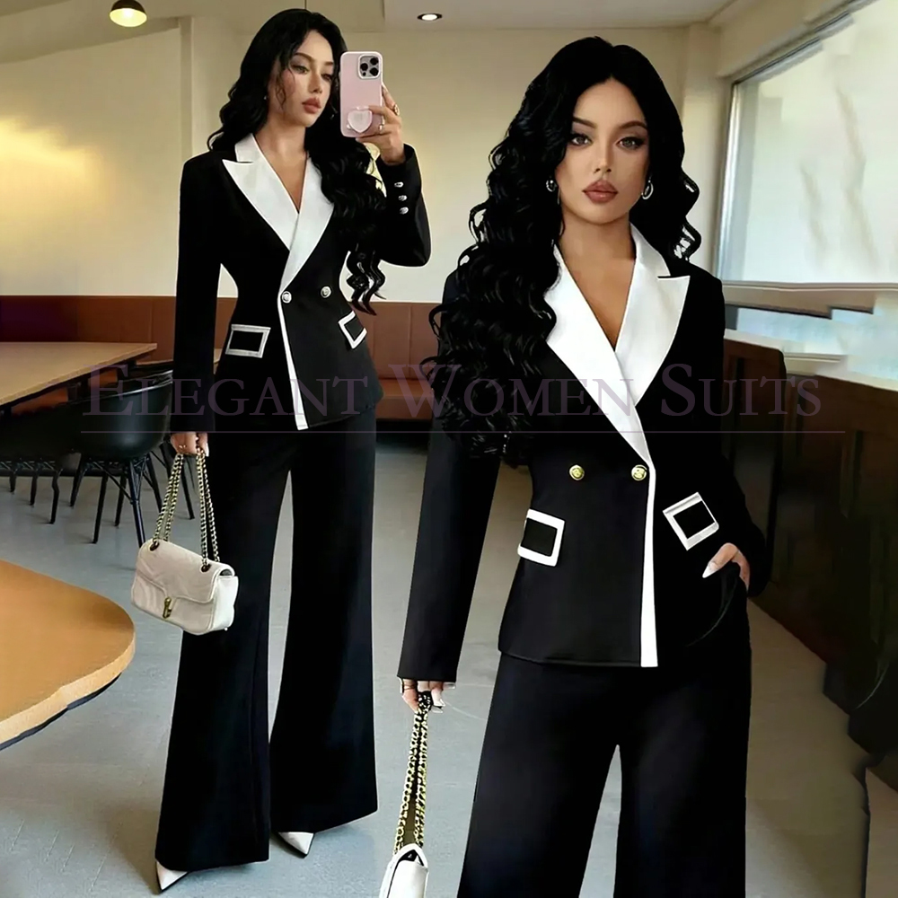 Costumes de luxe noirs pour fe - Blazer Set Women Formal avis et prix