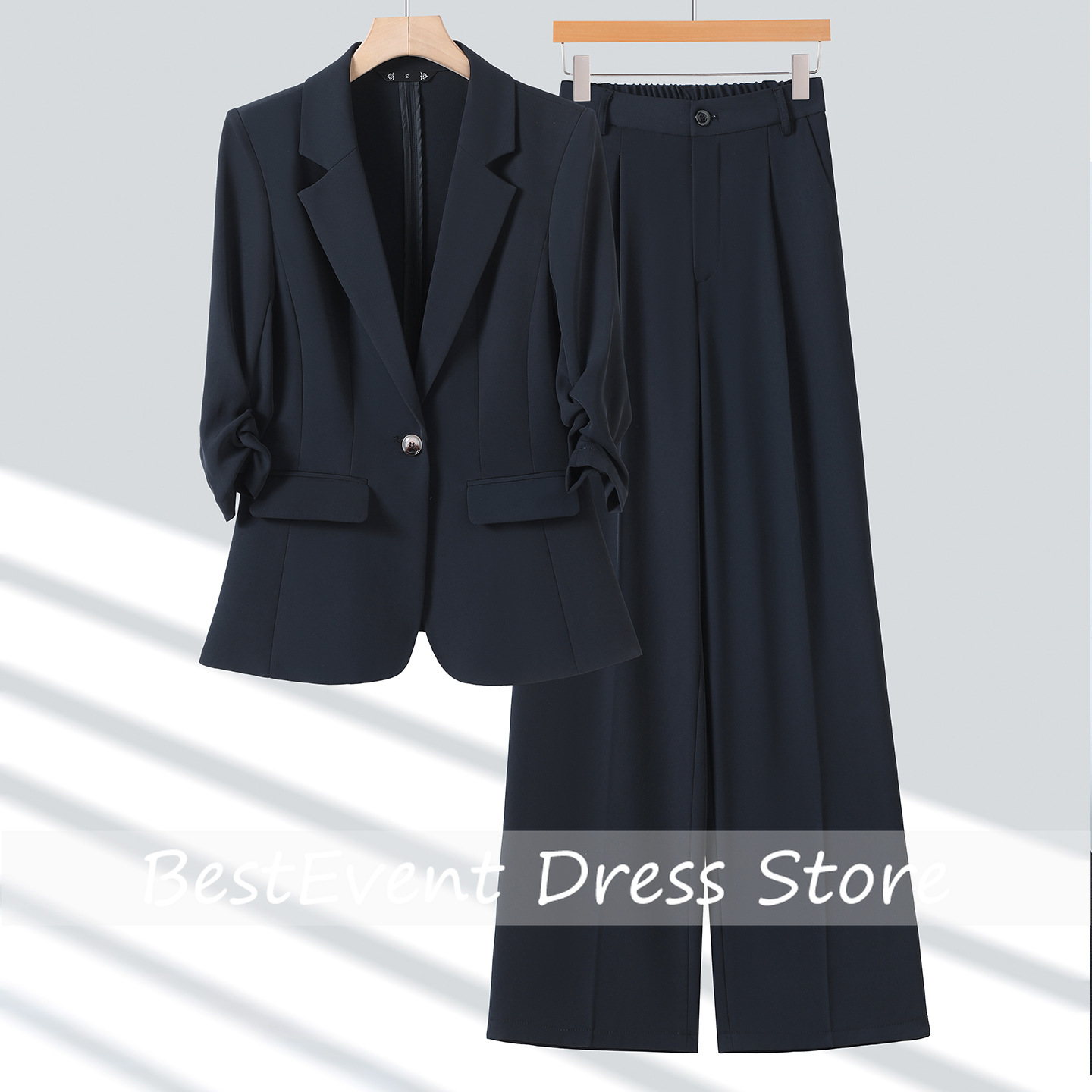 Veste de costume bleu clair po - Blazer Set Women Formal avis et prix