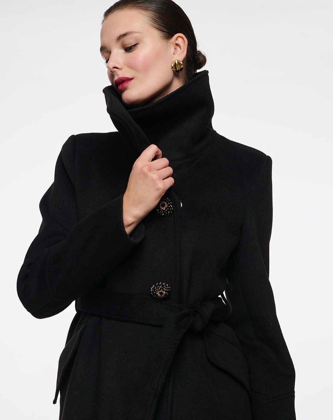 Vintage noir col montant femme - Women Formal Wear For Plus Size avis et prix